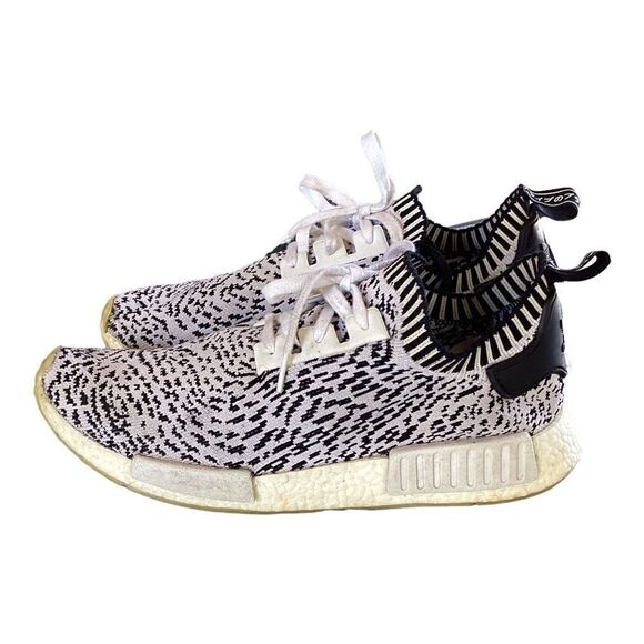 Adidas NMD R1 PK Primeknit Sashiko Zebra Black White Size 12 Sneakers BZ0219 - Picture 1 of 8